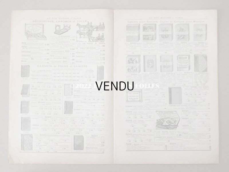 画像6: 1900年頃 アンティーク ボンマルシェのカタログ 文具 パペトリー CATALOGUE DE PAPETERIE ET ARTICLES DE BUREAU - AU BON MARCHE -