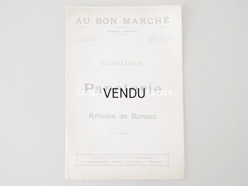 画像2: 1900年頃 アンティーク ボンマルシェのカタログ 文具 パペトリー CATALOGUE DE PAPETERIE ET ARTICLES DE BUREAU - AU BON MARCHE -