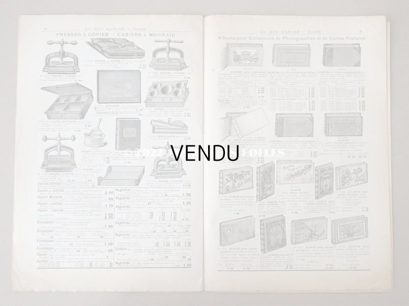 画像14: 1900年頃 アンティーク ボンマルシェのカタログ 文具 パペトリー CATALOGUE DE PAPETERIE ET ARTICLES DE BUREAU - AU BON MARCHE -