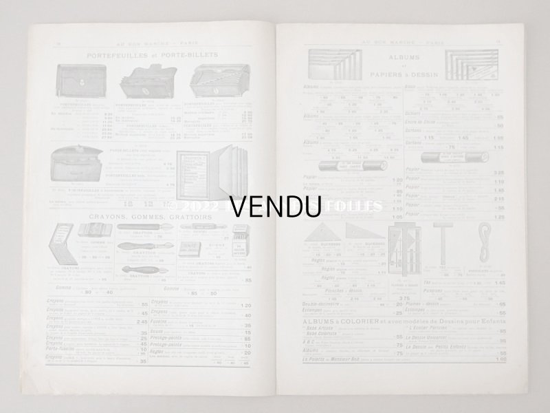 画像8: 1900年頃 アンティーク ボンマルシェのカタログ 文具 パペトリー CATALOGUE DE PAPETERIE ET ARTICLES DE BUREAU - AU BON MARCHE -