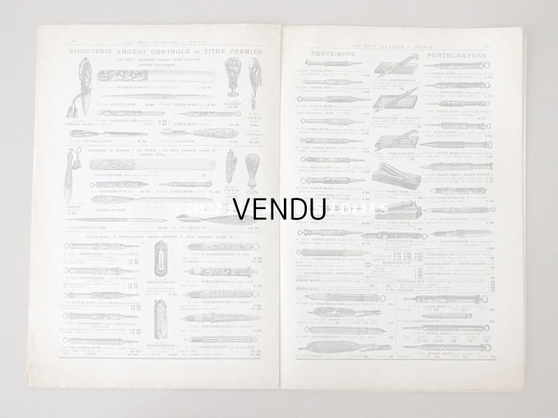 画像11: 1900年頃 アンティーク ボンマルシェのカタログ 文具 パペトリー CATALOGUE DE PAPETERIE ET ARTICLES DE BUREAU - AU BON MARCHE -