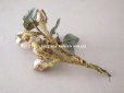 画像2: 19世紀 ナポレオン3世時代 アンティーク 薔薇のブーケの布花 パウダーピンク (2)