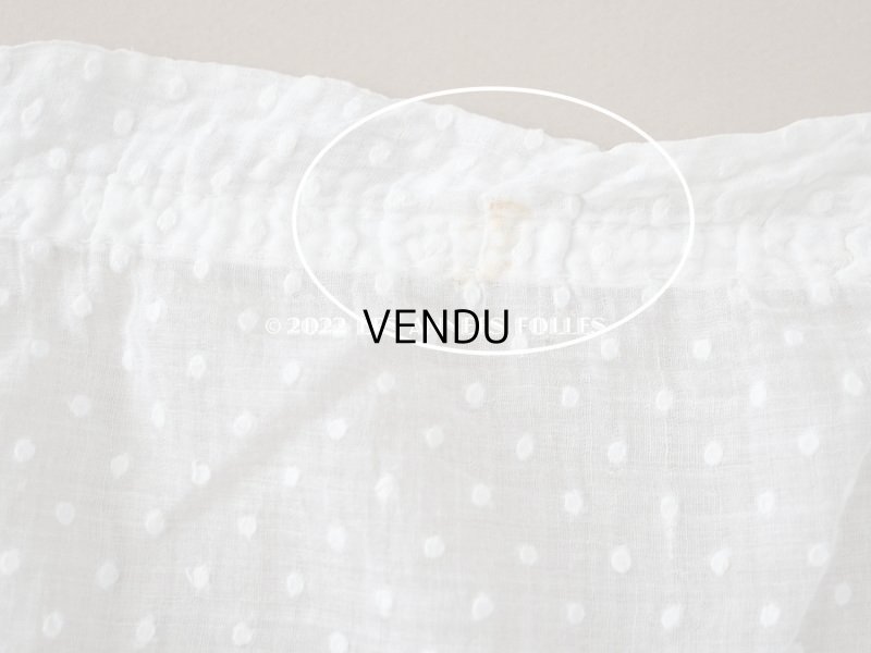 画像10: アンティーク  ドットの刺繍入り コットン生地 78×224cm