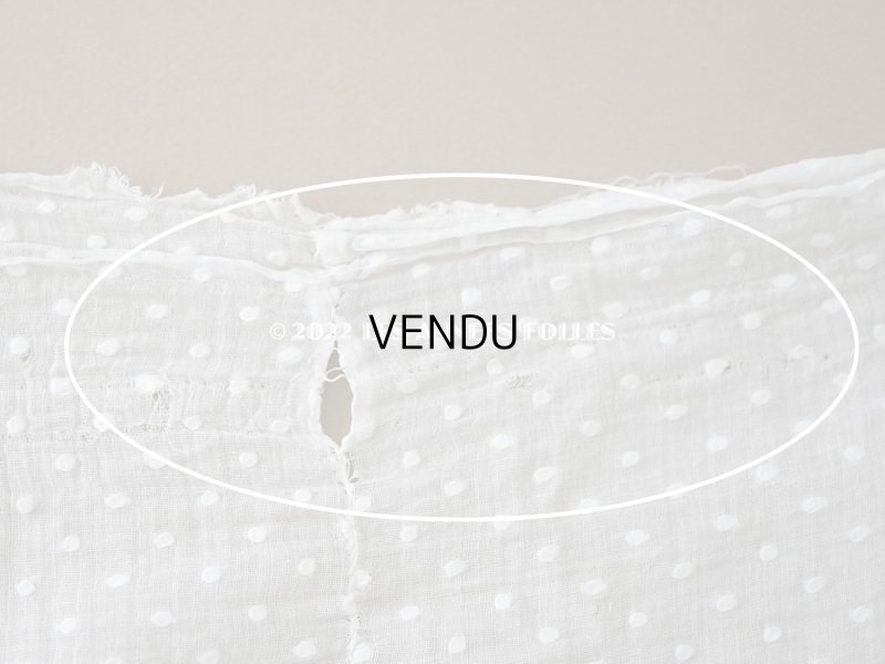 画像8: アンティーク  ドットの刺繍入り コットン生地 78×224cm