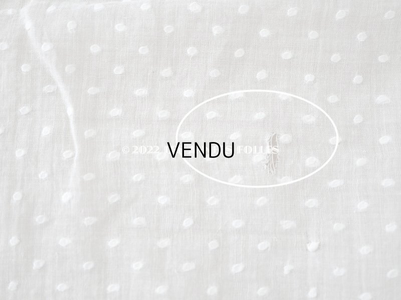 画像14: アンティーク  ドットの刺繍入り コットン生地 78×224cm