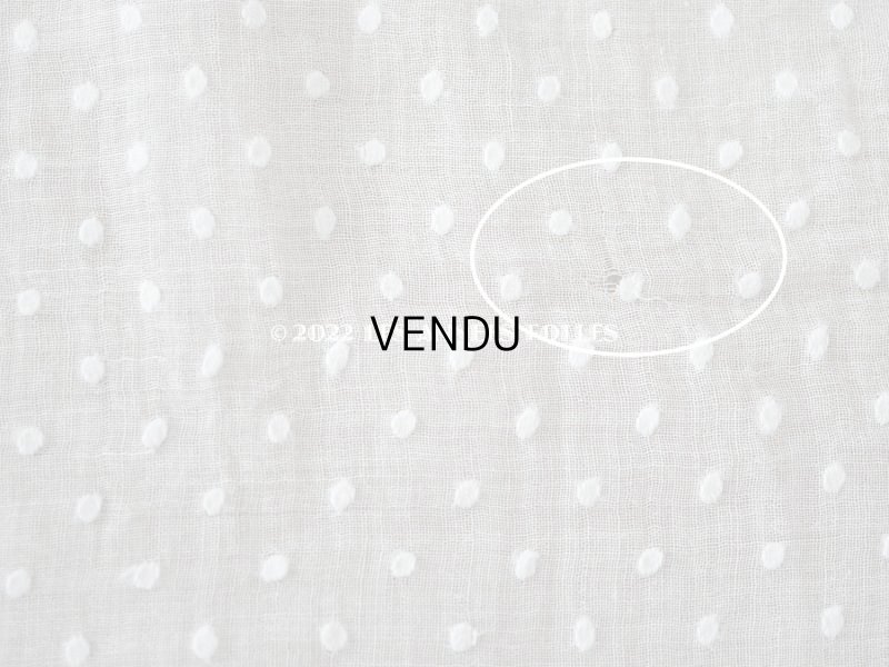 画像16: アンティーク  ドットの刺繍入り コットン生地 78×224cm