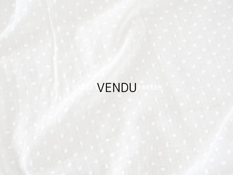 画像4: アンティーク  ドットの刺繍入り コットン生地 78×224cm