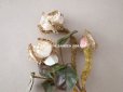 画像2: 19世紀　ナポレオン3世時代 アンティーク 薔薇のブーケの布花　パウダーピンク (2)