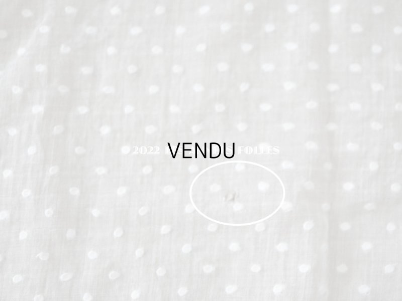 画像13: アンティーク  ドットの刺繍入り コットン生地 78×224cm