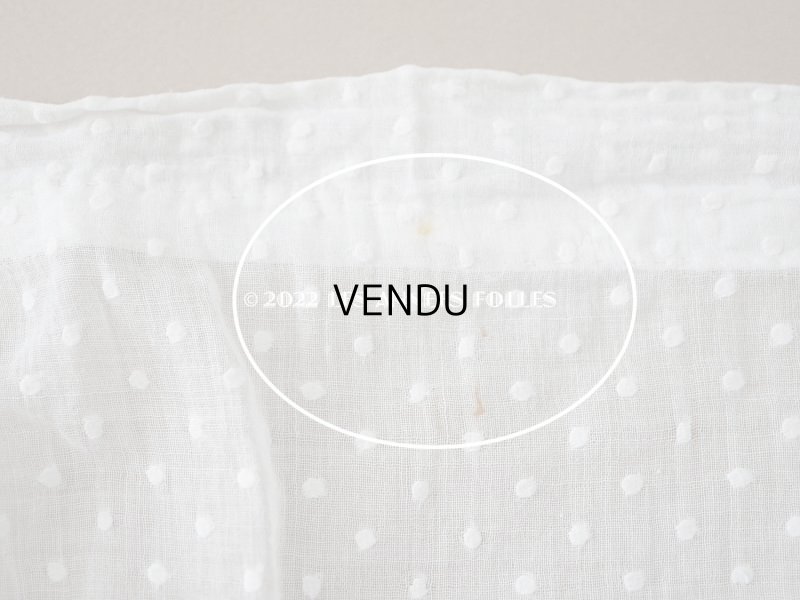 画像9: アンティーク  ドットの刺繍入り コットン生地 78×224cm