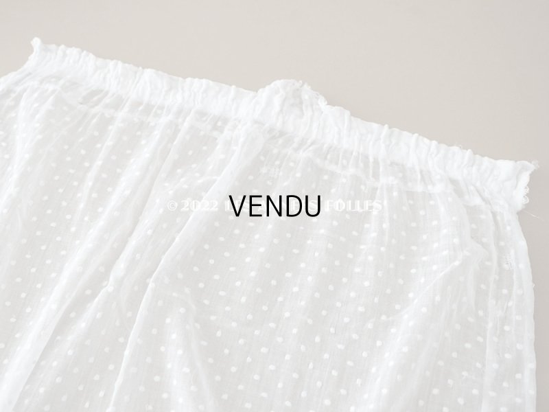 画像4: アンティーク  ドットの刺繍入り コットン生地 57×73cm