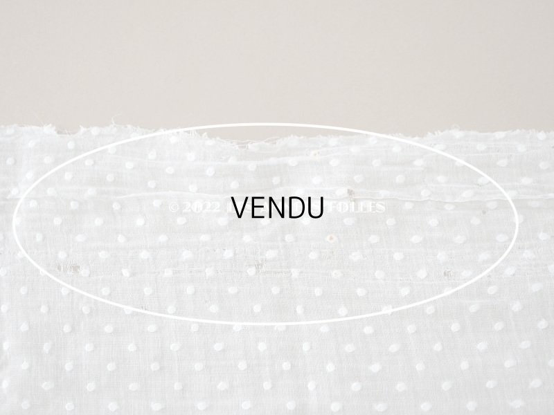 画像7: アンティーク  ドットの刺繍入り コットン生地 78×224cm