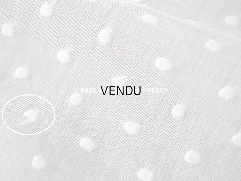 画像3: アンティーク  ドットの刺繍入り コットン生地 57×73cm