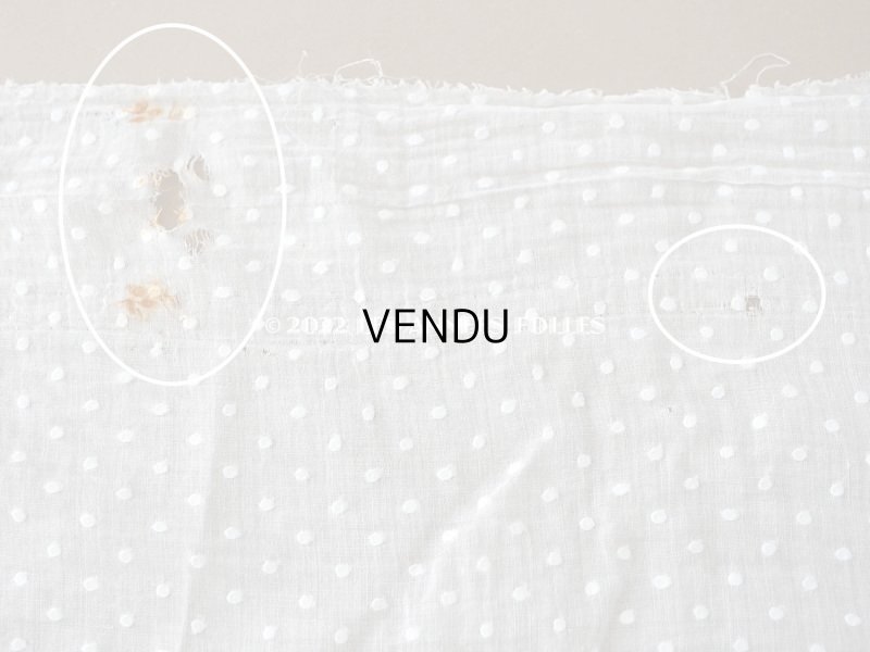 画像6: アンティーク  ドットの刺繍入り コットン生地 78×224cm