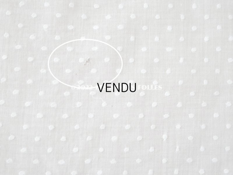 画像15: アンティーク  ドットの刺繍入り コットン生地 78×224cm