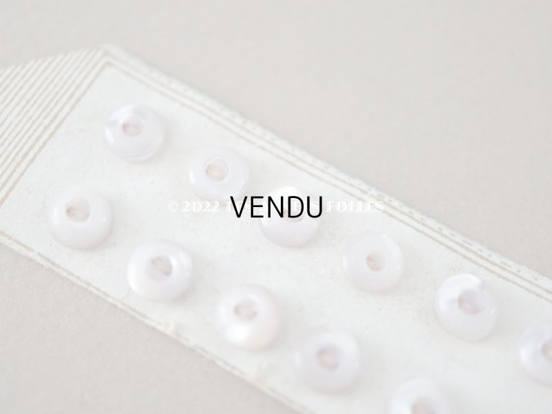 画像6: 1920年 アンティーク マザーオブパール製 極小 ボタン 乳白色 6mm 12ピース シェルボタン 