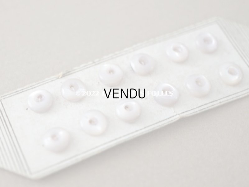 画像10: 1920年 アンティーク マザーオブパール製 極小 ボタン 乳白色 6mm 12ピース シェルボタン 