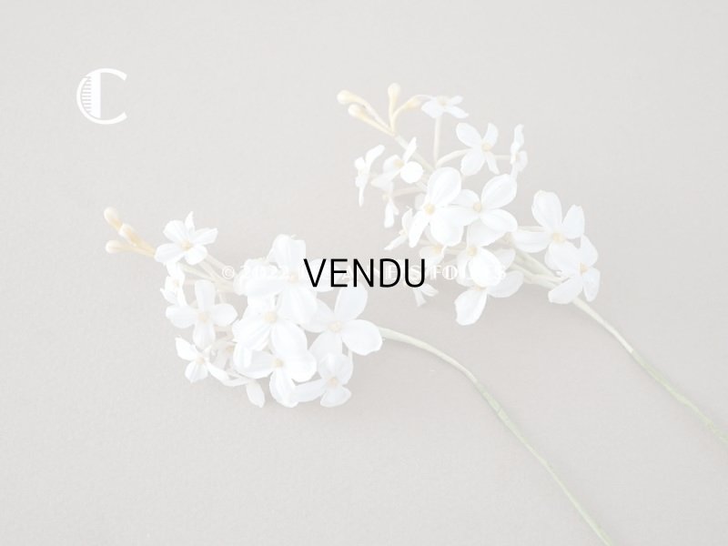 画像8: 19世紀 アンティーク ホワイトライラックの布花 