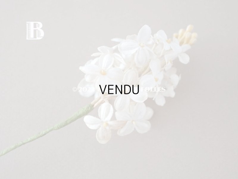 画像6: 19世紀 アンティーク ホワイトライラックの布花 