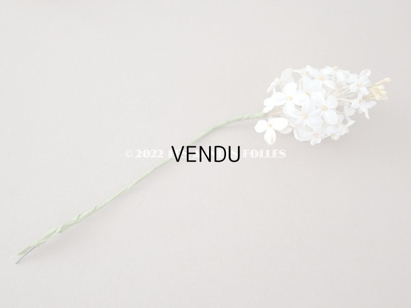 画像5: 19世紀 アンティーク ホワイトライラックの布花 