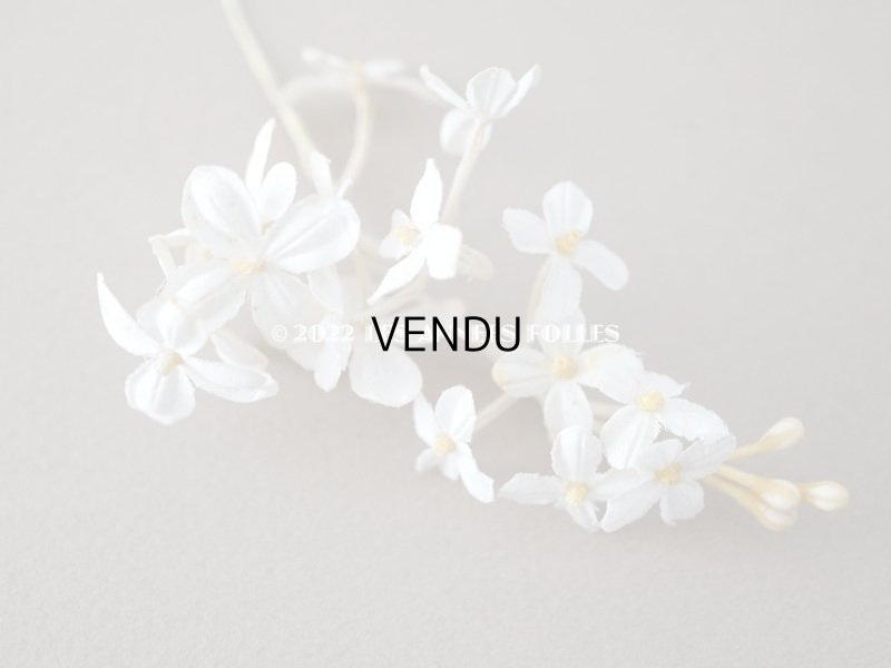 画像18: 19世紀 アンティーク ホワイトライラックの布花 