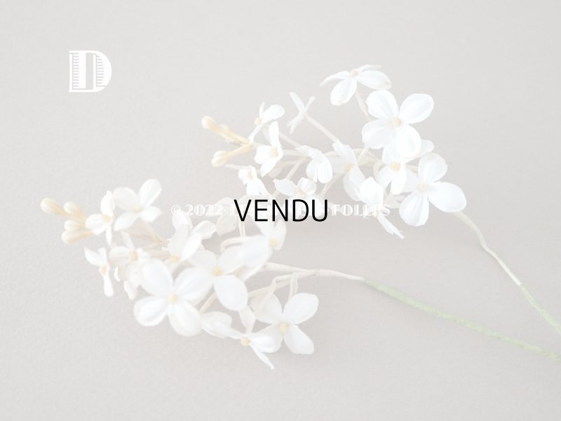 画像11: 19世紀 アンティーク ホワイトライラックの布花 