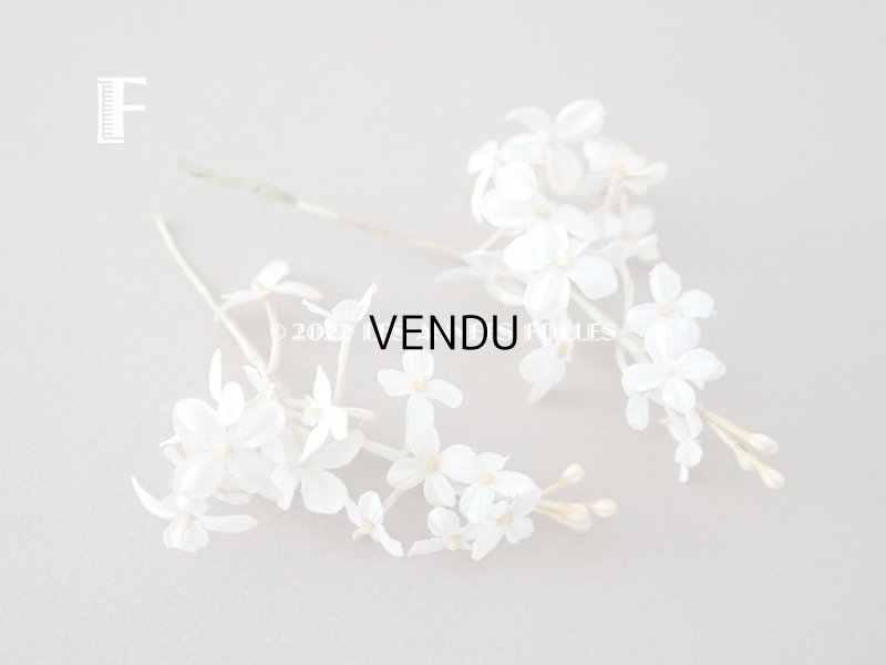 画像17: 19世紀 アンティーク ホワイトライラックの布花 