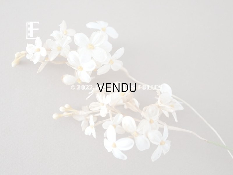 画像14: 19世紀 アンティーク ホワイトライラックの布花 