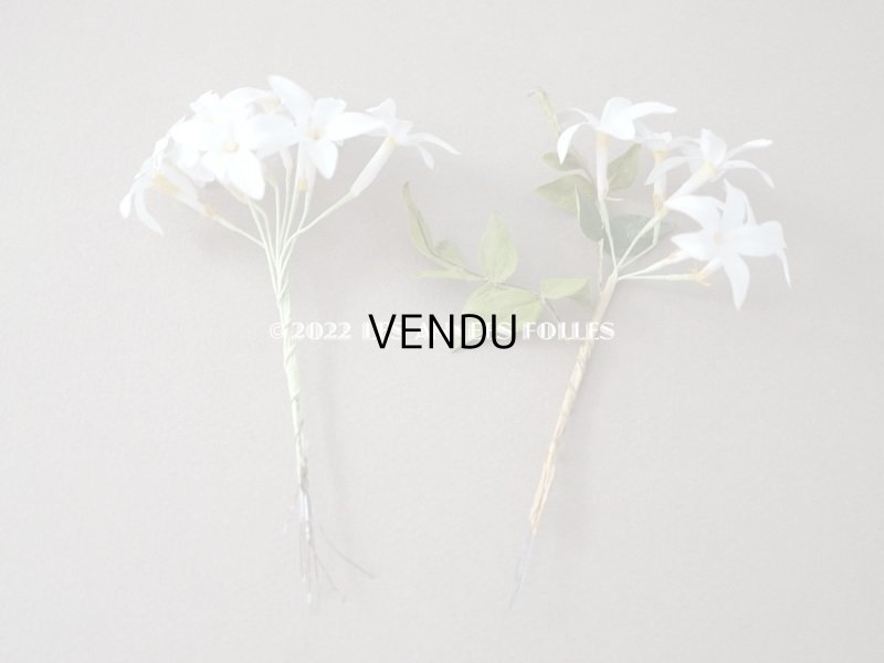 画像20: 19世紀 アンティーク 白い布花 