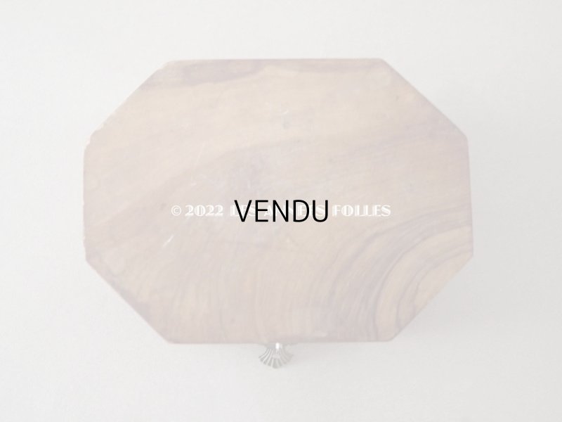 画像16: アンティーク モシュリンヌ 鈴蘭のジュエリーボックス パウダーブルーのシルク製クッション