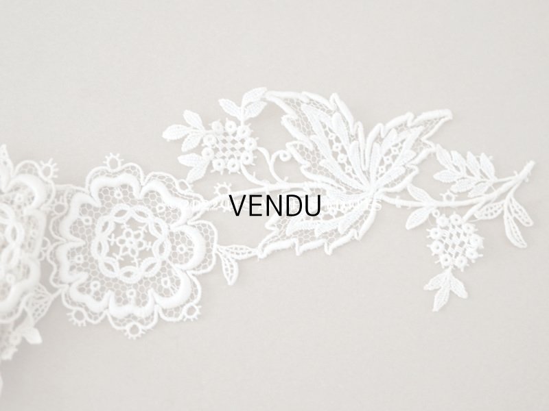 画像5: アンティーク 花モチーフのレース  約2.2cm 幅5cm