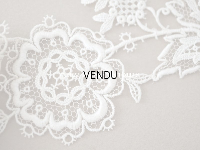 画像6: アンティーク 花モチーフのレース  約2.2cm 幅5cm