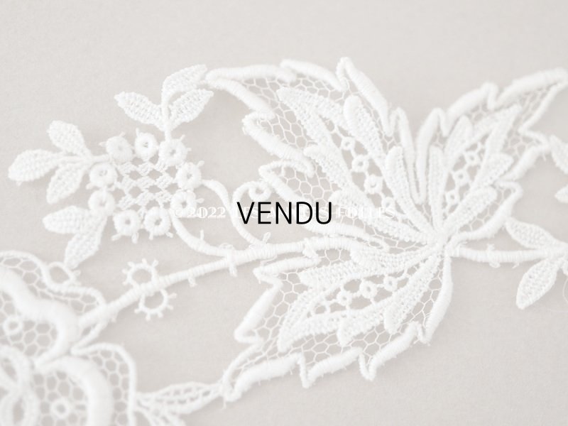 画像7: アンティーク 花モチーフのレース  約2.2cm 幅5cm