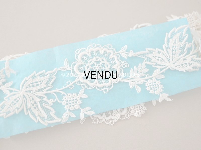 画像4: アンティーク 花モチーフのレース  約2.2cm 幅5cm