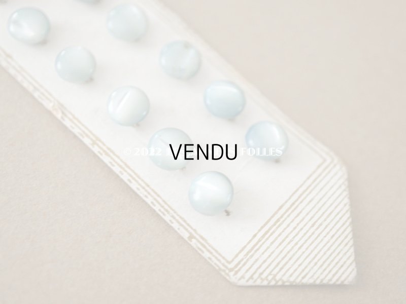 画像8: 1920年 アンティーク マザーオブパール製 極小 ボタン 6mm 12ピース シェルボタン ブルー