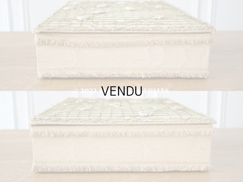 画像5: アンティーク 薔薇のロココモチーフのガーランド 大きなカルトナージュボックス パウダーピンク 48×32.5×9.5cm