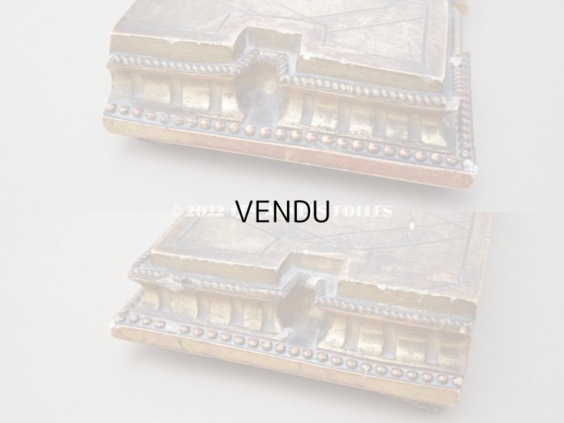 画像9: 19世紀 アンティーク 木製の台座 ゴールド 花のモチーフ