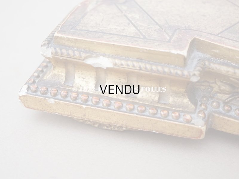 画像10: 19世紀 アンティーク 木製の台座 ゴールド 花のモチーフ