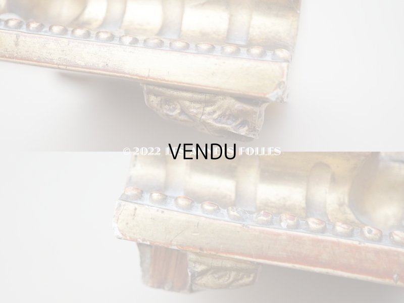 画像7: 19世紀 アンティーク 木製の台座 ゴールド 花のモチーフ