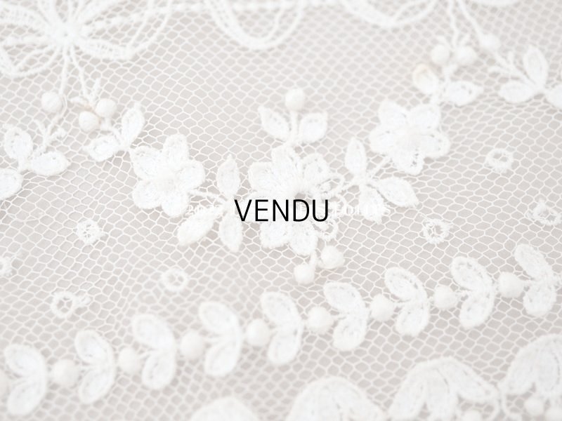 画像7: アンティーク リボン＆花のガーランド 小さなポンポン付 幅広レース   幅18cm