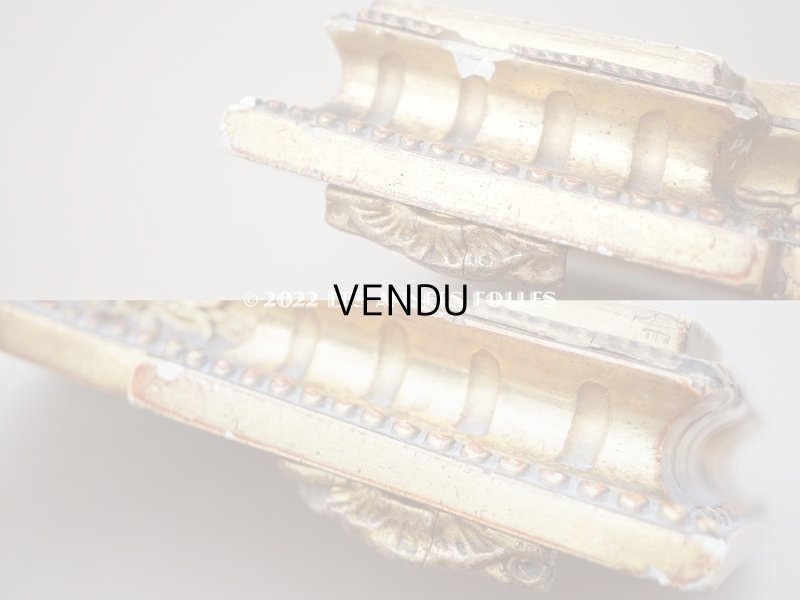 画像6: 19世紀 アンティーク 木製の台座 ゴールド 花のモチーフ