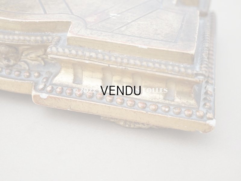 画像12: 19世紀 アンティーク 木製の台座 ゴールド 花のモチーフ