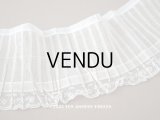 1900年代 アンティーク 幅広 ドレスの裾  プリーツ入り レース付き 幅18cm　 エクリュ
