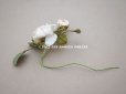 画像16: 19世紀 アンティーク 白薔薇の布花 