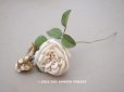 画像1: 19世紀 アンティーク 白薔薇の布花  (1)