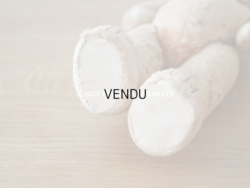 画像9: アンティーク ベア 淡いピンク