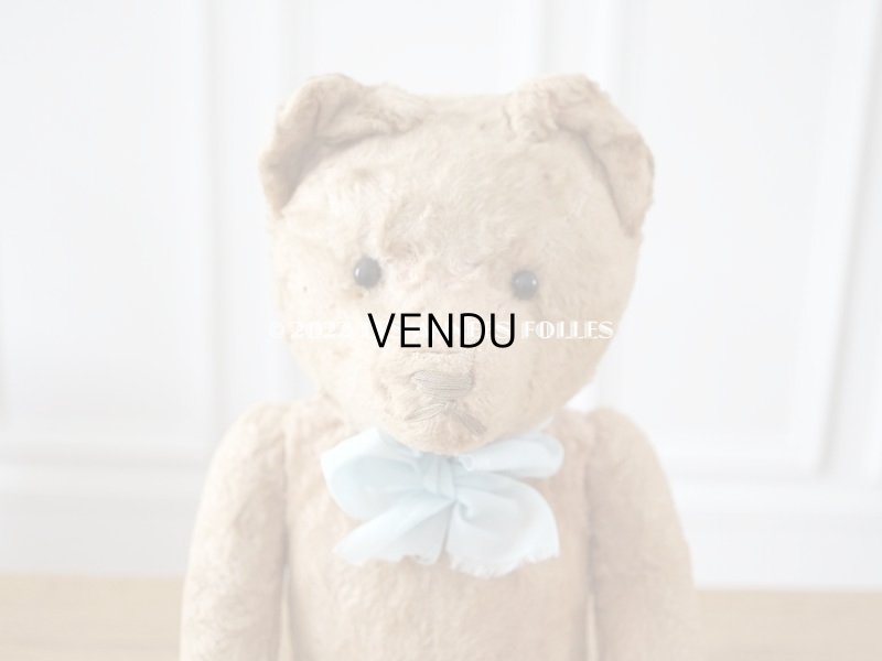 画像4: アンティーク ベア 淡いピンク