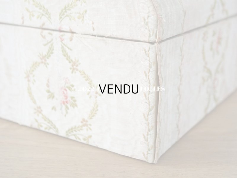 画像14: 18世紀 アンティーク 大きなコフレ　花模様のシルク地