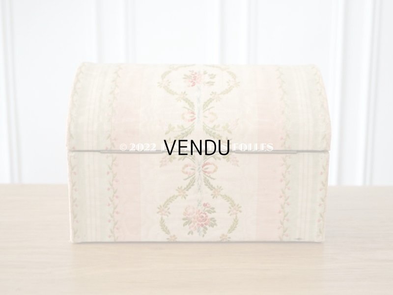 画像5: 18世紀 アンティーク 大きなコフレ　花模様のシルク地