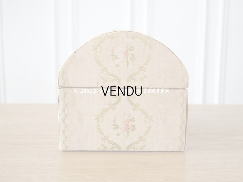 画像7: 18世紀 アンティーク 大きなコフレ　花模様のシルク地